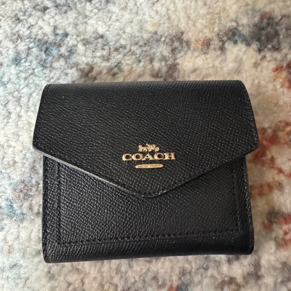 Coach Black Trifold Wallet